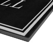 ミニマルなカップルがタイポグラフィ結婚の贈り物を命名 カッティングボード (角)