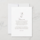 ミニマルなカップル手に花の写真 サンキューカード (裏面)