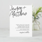 ミニマルなカリグラフィー結婚式招待状 招待状 (スタンド正面)