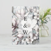 ミニマルなカリグラフィー テキスト 招待状 (スタンド正面)