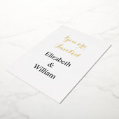 ミニマルなカリグラフィー テキスト 招待状 (回転した状態)
