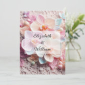 ミニマルなカリグラフィー テキスト 招待状 (スタンド正面)