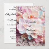 ミニマルなカリグラフィー テキスト 招待状 (正面/裏面)