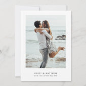 ミニマルなカレンダー写真 Save the Date 招待状 (裏面)