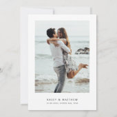 ミニマルなカレンダー写真Save the Date招待状 招待状 (裏面)