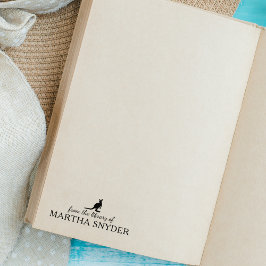 ミニマルなカンガルーの図書館の本 ラバースタンプ