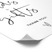 ミニマルなカードとギフトのサイン ポスター (角)