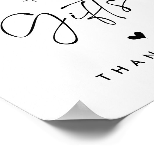 ミニマルなカードと結婚ギフトの表記号 ポスター (角)