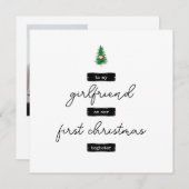 ミニマルなガールフレンドのクリスマスカード シーズンカード (正面/裏面)