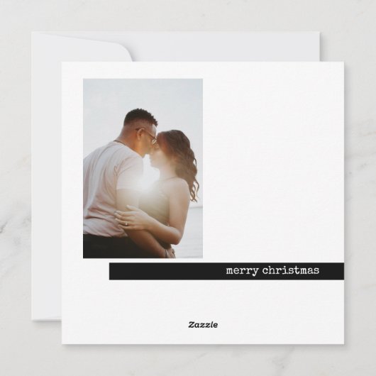 ミニマルなガールフレンドのクリスマスカード シーズンカード (裏面)