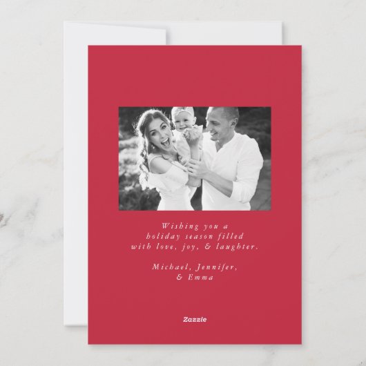 ミニマルなキャンディーケーンのフレーム写真 シーズンカード (裏面)