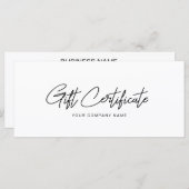 ミニマルなギフト券の名刺 (正面/裏面)