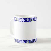 ミニマルなギリシャ語パターンのカスタマイズ可能V コーヒーマグカップ (正面左)