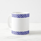 ミニマルなギリシャ語パターンカスタマイズ可能II コーヒーマグカップ (正面左)