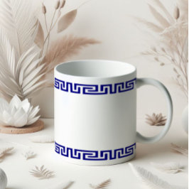 ミニマルなギリシャ語パターンカスタマイズ可能IV コーヒーマグカップ