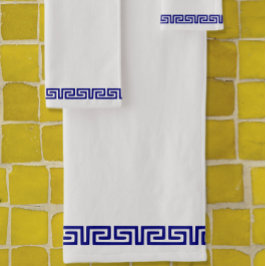 ミニマルなギリシャ語パターンカスタマイズ可能VI バスタオルセット