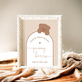 ミニマルなクマ何人のグミのクマのゲーム ポスター