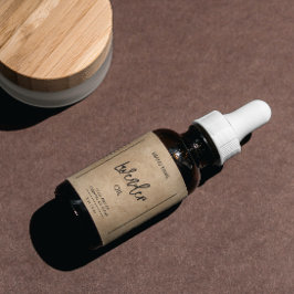 ミニマルなクラフトドロッパーボトル製品ラベル ラベル