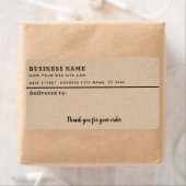 ミニマルなクラフト感謝していユービジネスの郵送ラベル ラベル (インサイチュ)