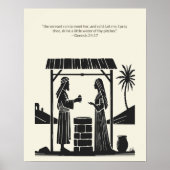ミニマルなクリスチャンの壁アート – 聖書聖句プリント ポスター (正面)