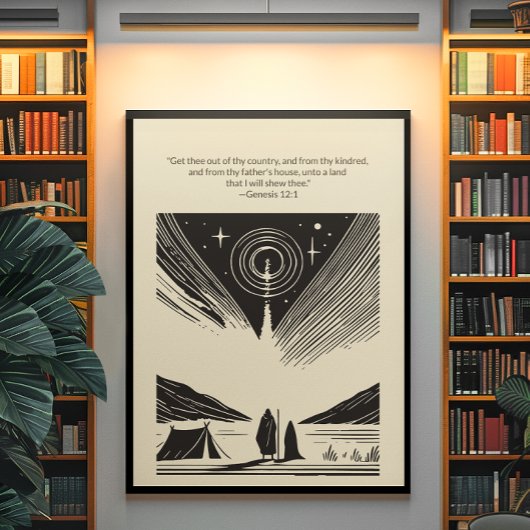 ミニマルなクリスチャンの壁アート – 聖書聖句プリント ポスター
