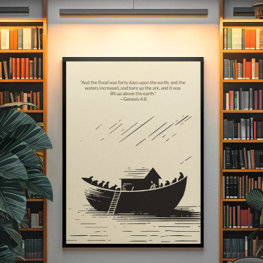 ミニマルなクリスチャンの壁アート – 聖書聖句プリント ポスター