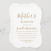 ミニマルなクリスチャン賛美母のパーティー 招待状 (正面/裏面)