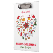 ミニマルなクリスマスと新年おめでとう クリップボード (左)