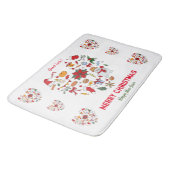 ミニマルなクリスマスと新年おめでとう バスマット (アングル)