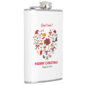 ミニマルなクリスマスと新年おめでとう フラスク (右)