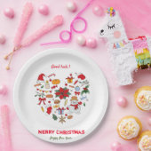 ミニマルなクリスマスと新年おめでとう ペーパープレート (パーティー)