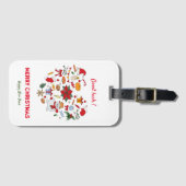 ミニマルなクリスマスと新年おめでとう ラゲッジタグ (正面横)