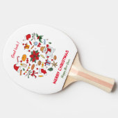 ミニマルなクリスマスと新年おめでとう 卓球ラケット (横)