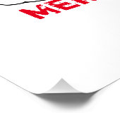 ミニマルなクリスマスと新年のハッピーポスター ポスター (コーナー)