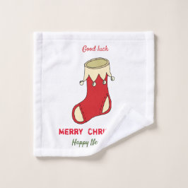 ミニマルなクリスマスと新年の幸せ ウォッシュタオル
