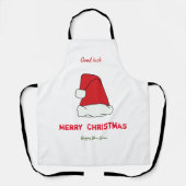 ミニマルなクリスマスと新年の幸せ エプロン (正面)