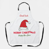 ミニマルなクリスマスと新年の幸せ エプロン (正面)