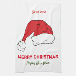 ミニマルなクリスマスと新年の幸せ キッチンタオル