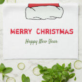 ミニマルなクリスマスと新年の幸せ キッチンタオル (折り畳み)