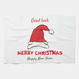 ミニマルなクリスマスと新年の幸せ キッチンタオル