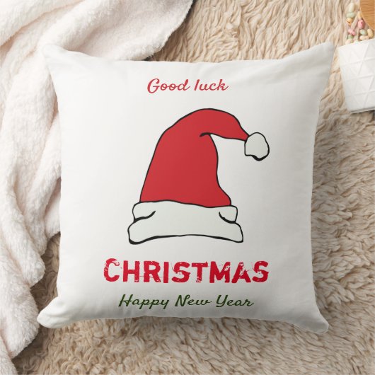 ミニマルなクリスマスと新年の幸せ クッション (ブランケット)
