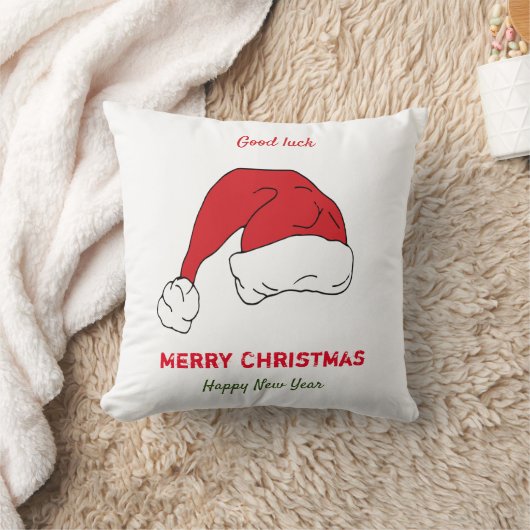 ミニマルなクリスマスと新年の幸せ クッション (ブランケット)