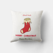 ミニマルなクリスマスと新年の幸せ クッション (裏面)