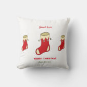 ミニマルなクリスマスと新年の幸せ クッション (正面)