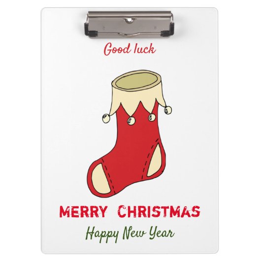 ミニマルなクリスマスと新年の幸せ クリップボード (正面)