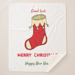 ミニマルなクリスマスと新年の幸せ シェルパブランケット