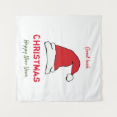 ミニマルなクリスマスと新年の幸せ タペストリー (正面(横))