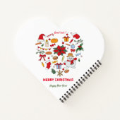 ミニマルなクリスマスと新年の幸せ ノートブック (裏面)