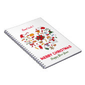 ミニマルなクリスマスと新年の幸せ ノートブック (右側)