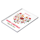 ミニマルなクリスマスと新年の幸せ ノートブック (左側)